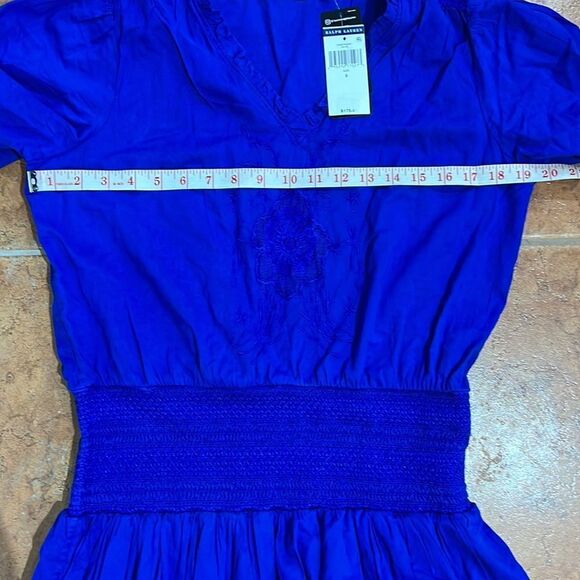 NWT Lauren Ralph Lauren Women's Ruffle Trimmed Dress Size 8 - Picture 12 of 16